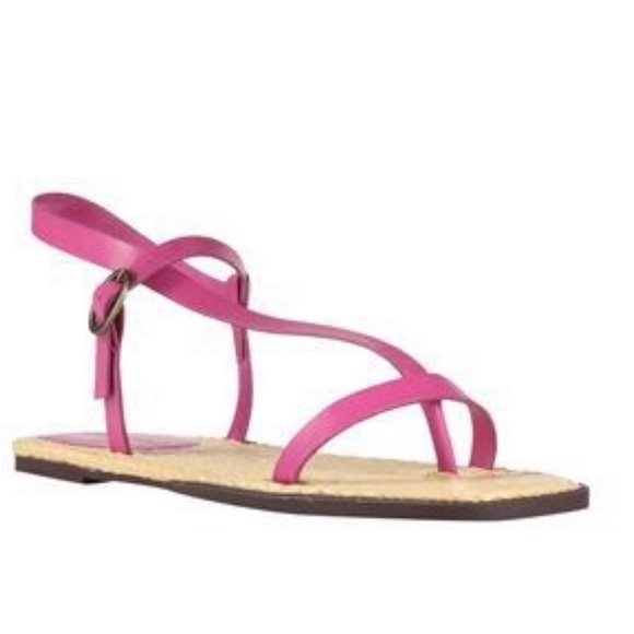 FARM Rio Shoes - NWB Farm Rio Pink Cross Strap Sandal. Size 9.5. Fabulous! FINAL CALL - STEAL